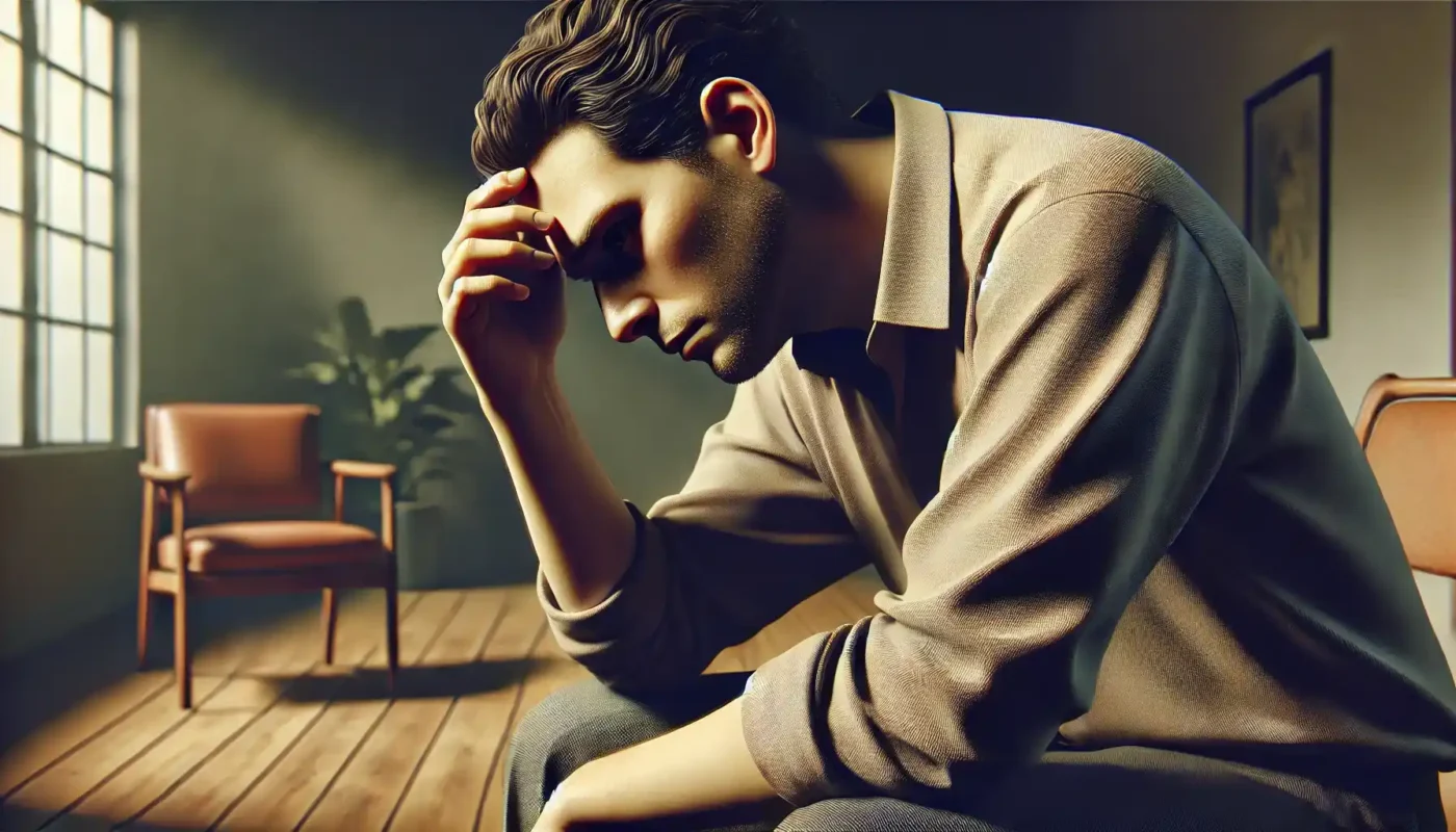 teleurgestelde man met impotentie